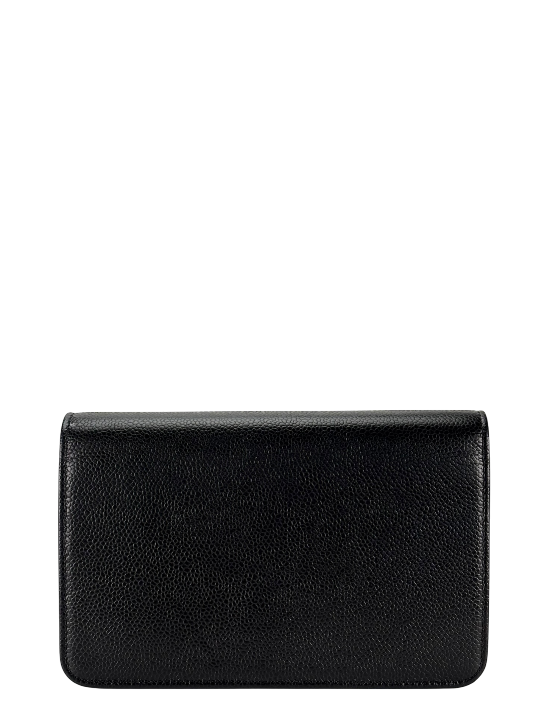 CHANEL - Black Caviar Leather Timeless WOC Clutch Bag