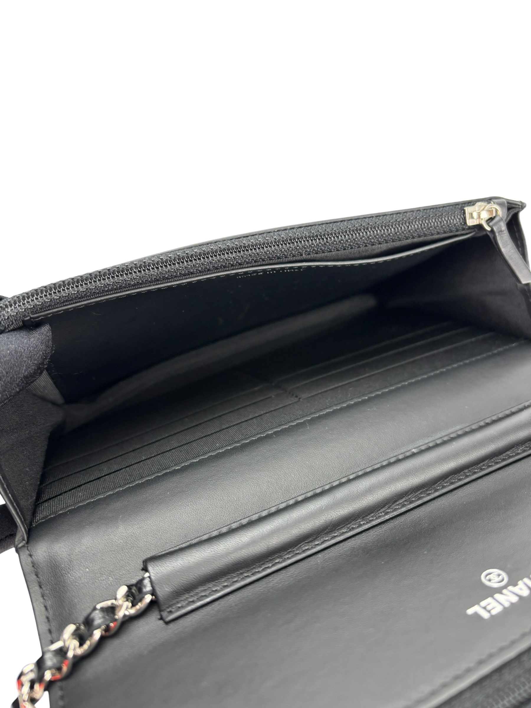 CHANEL - Black Caviar Leather Timeless WOC Clutch Bag