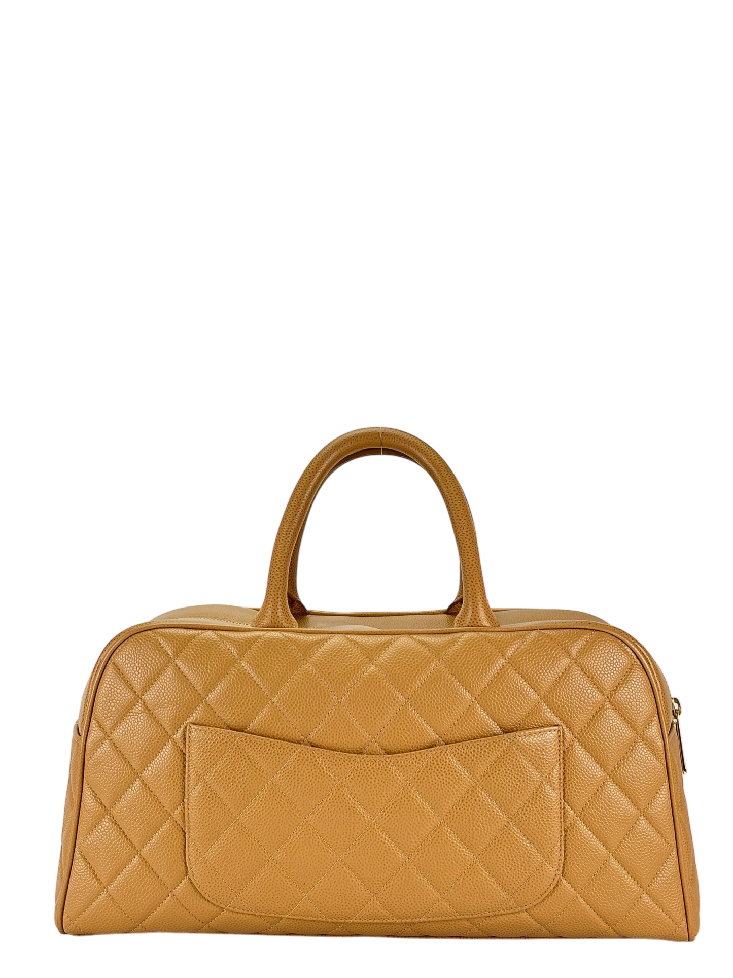 CHANEL - Small Beige Caviar Bowling Hand Bag