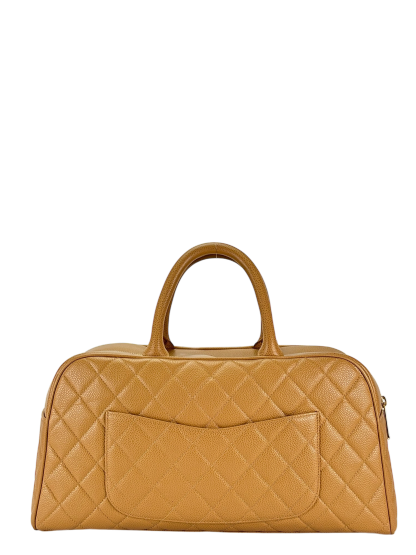 CHANEL - Small Beige Caviar Bowling Hand Bag