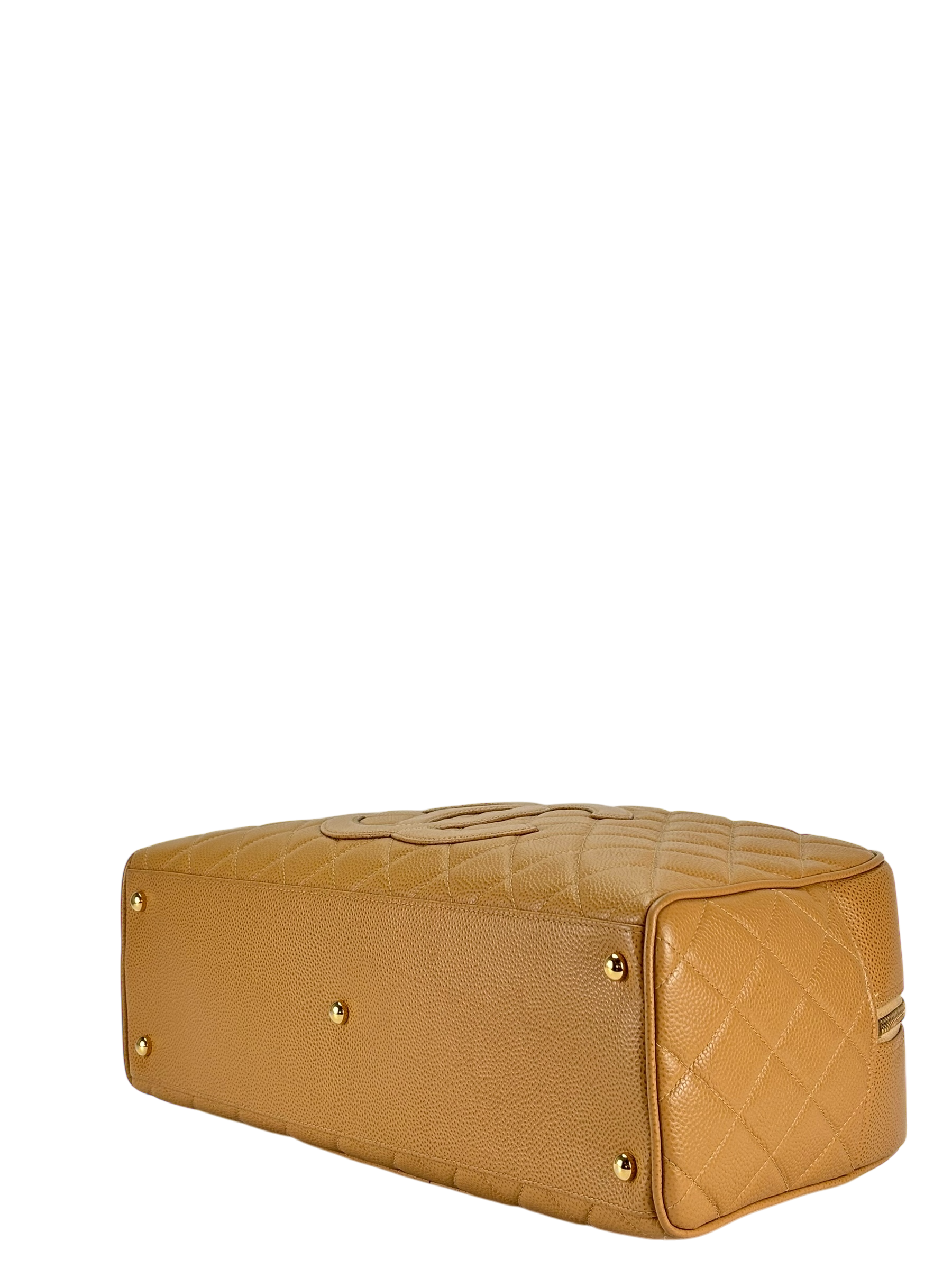 CHANEL - Small Beige Caviar Bowling Hand Bag