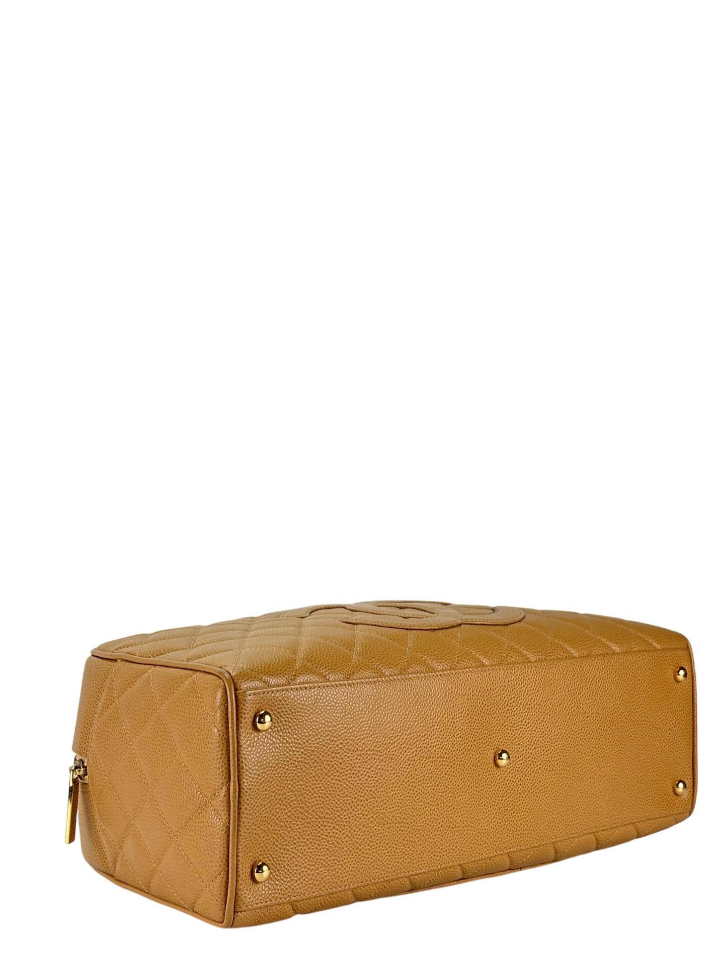 CHANEL - Small Beige Caviar Bowling Hand Bag