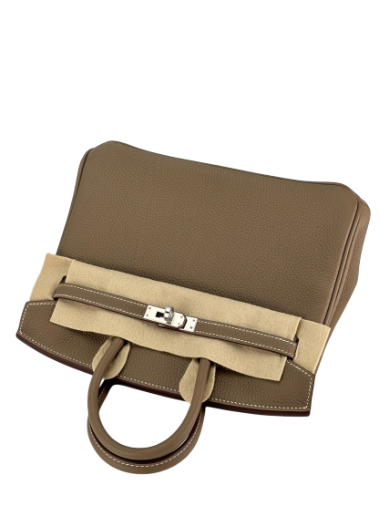 HERMES - Birkin 25 Gold Etoupe Palladium Hardware 