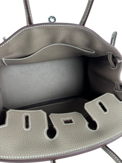 HERMES - Birkin 25 Gold Etoupe Palladium Hardware 
