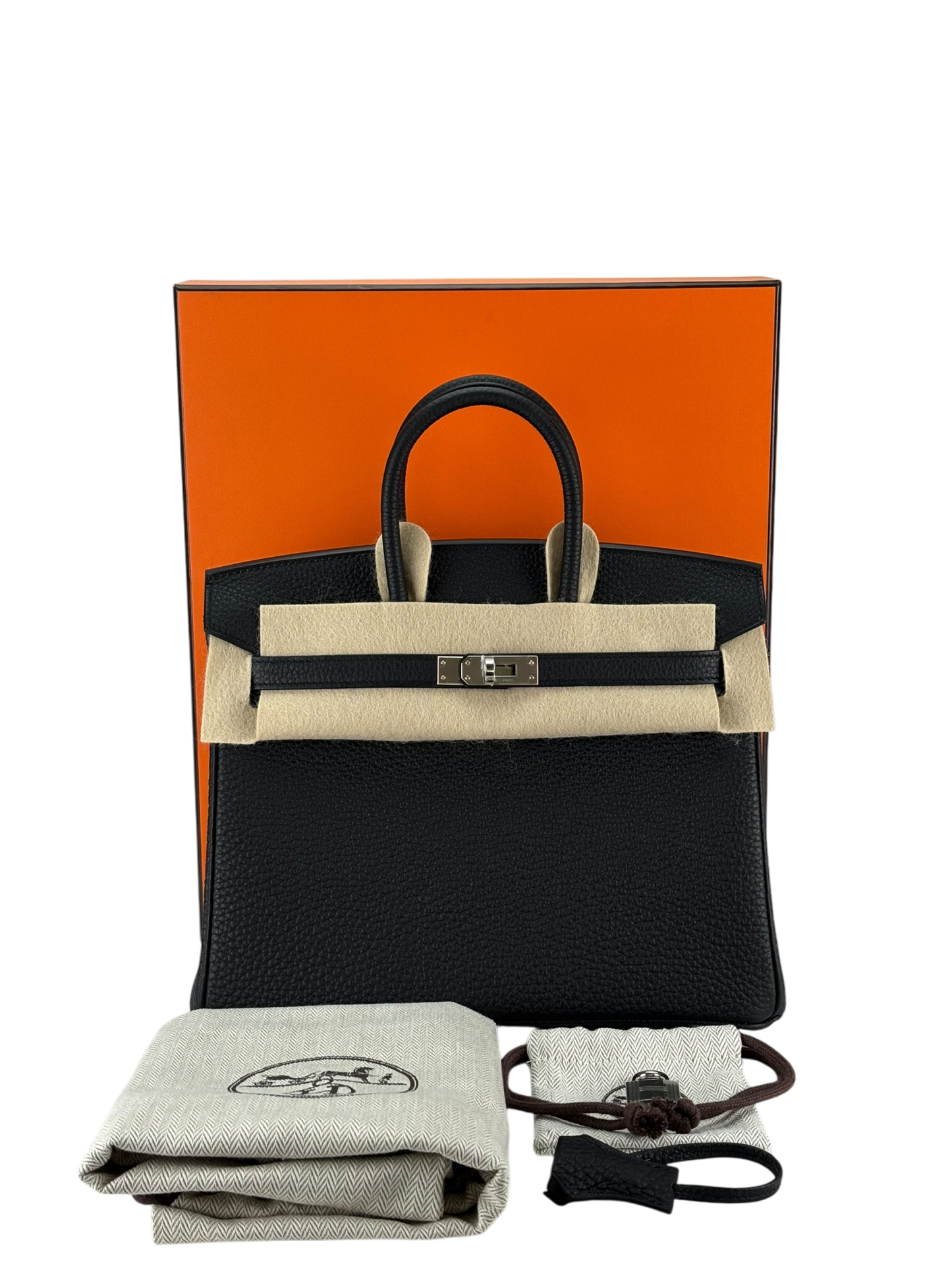 HERMES - Birkin 25 Noir 89 Togo Palladium Hardware