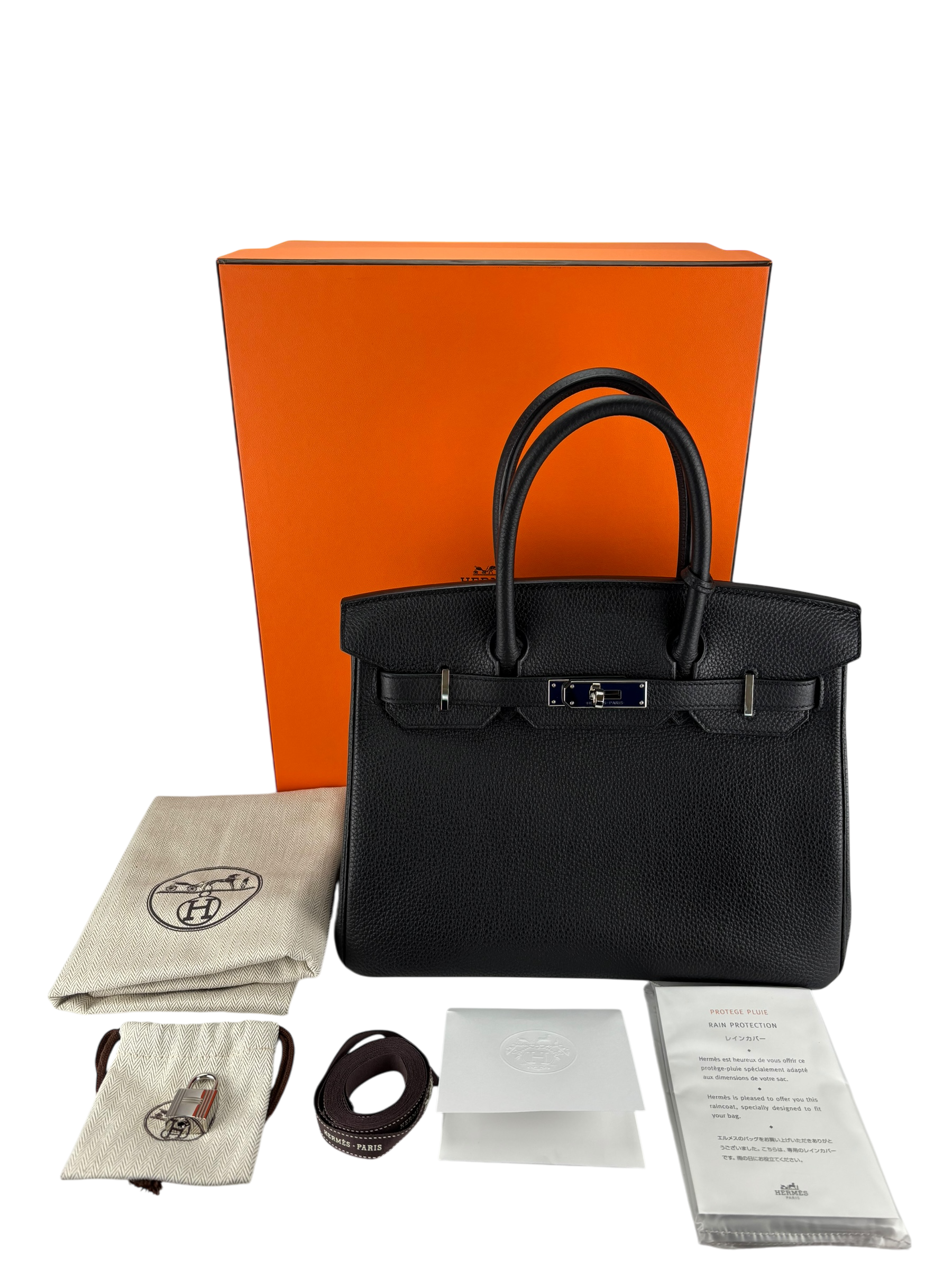 HERMES - Birkin 30 Noir 89 Togo Palladium Hardware 