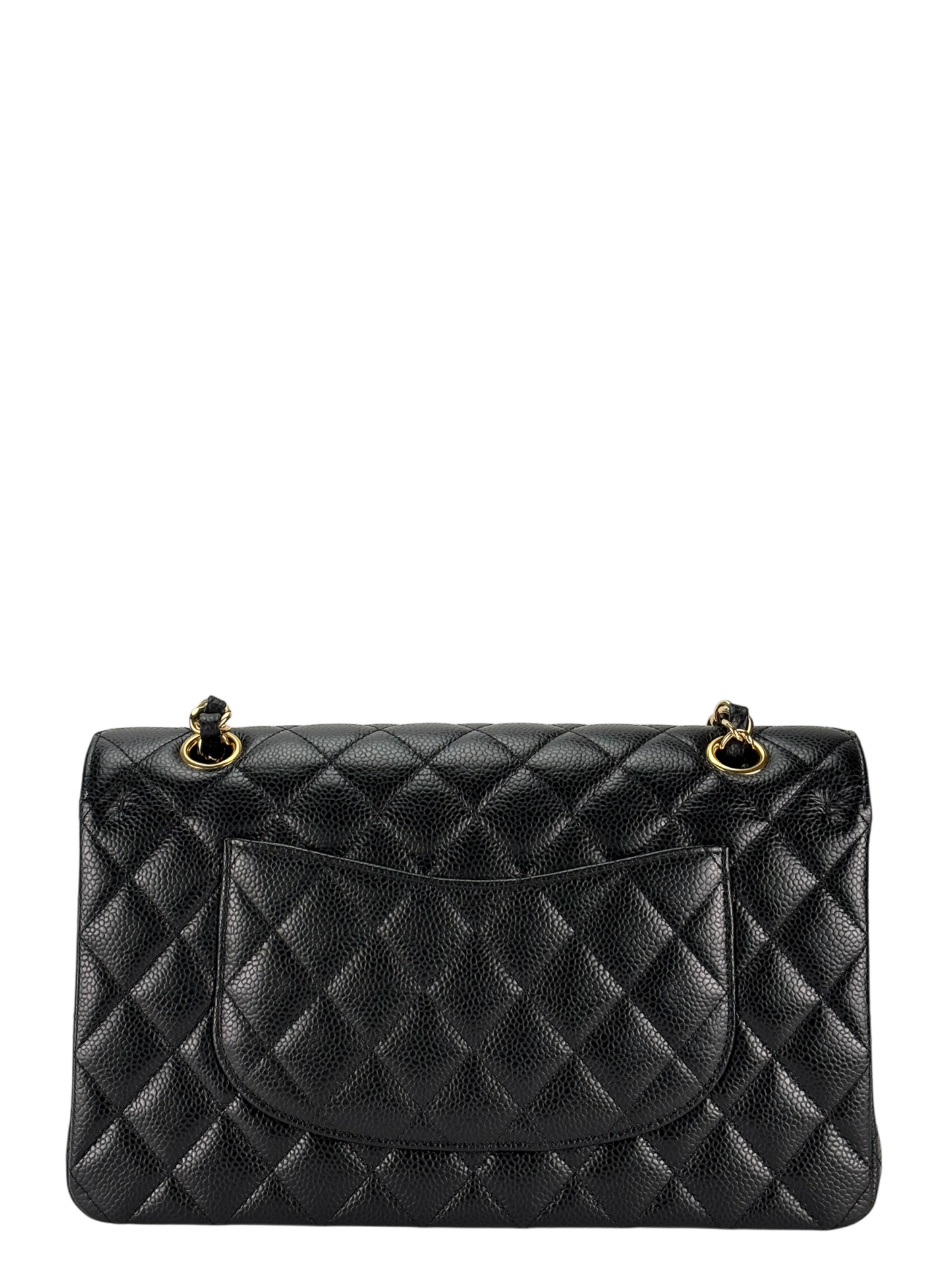 CHANEL - Medium Classic Double Flap Bag Black Caviar Gold Hardware (CF25)