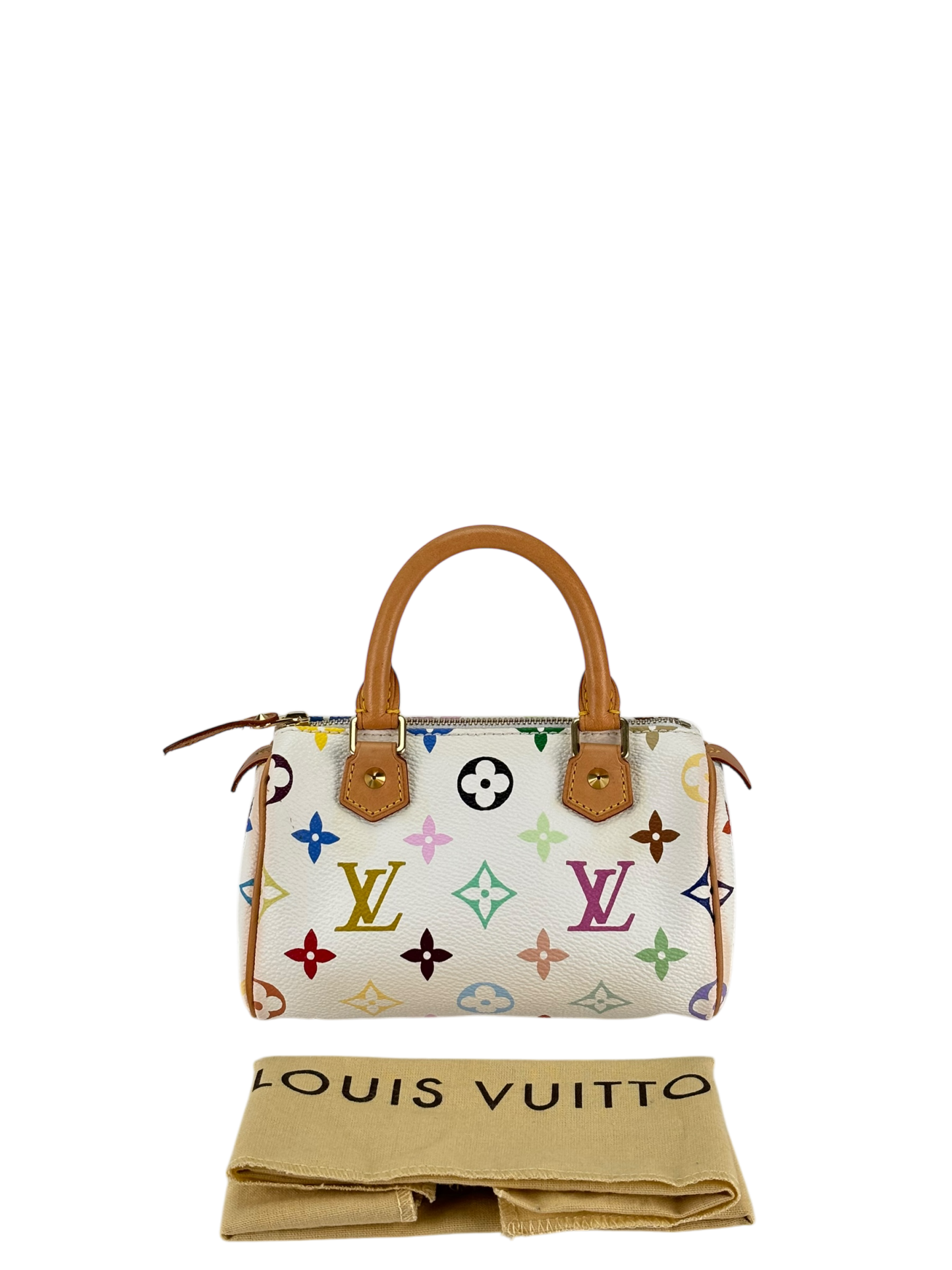 LOUIS VUITTON - Nano Speedy White Multicolor Monogram 