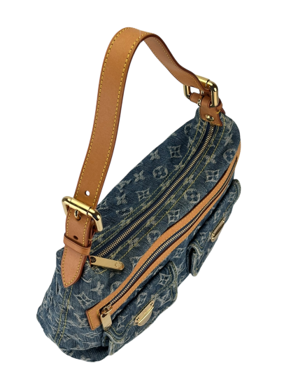 LOUIS VUITTON - Baggy PM Shoulder Bag Handbag Blue Monogram Denim