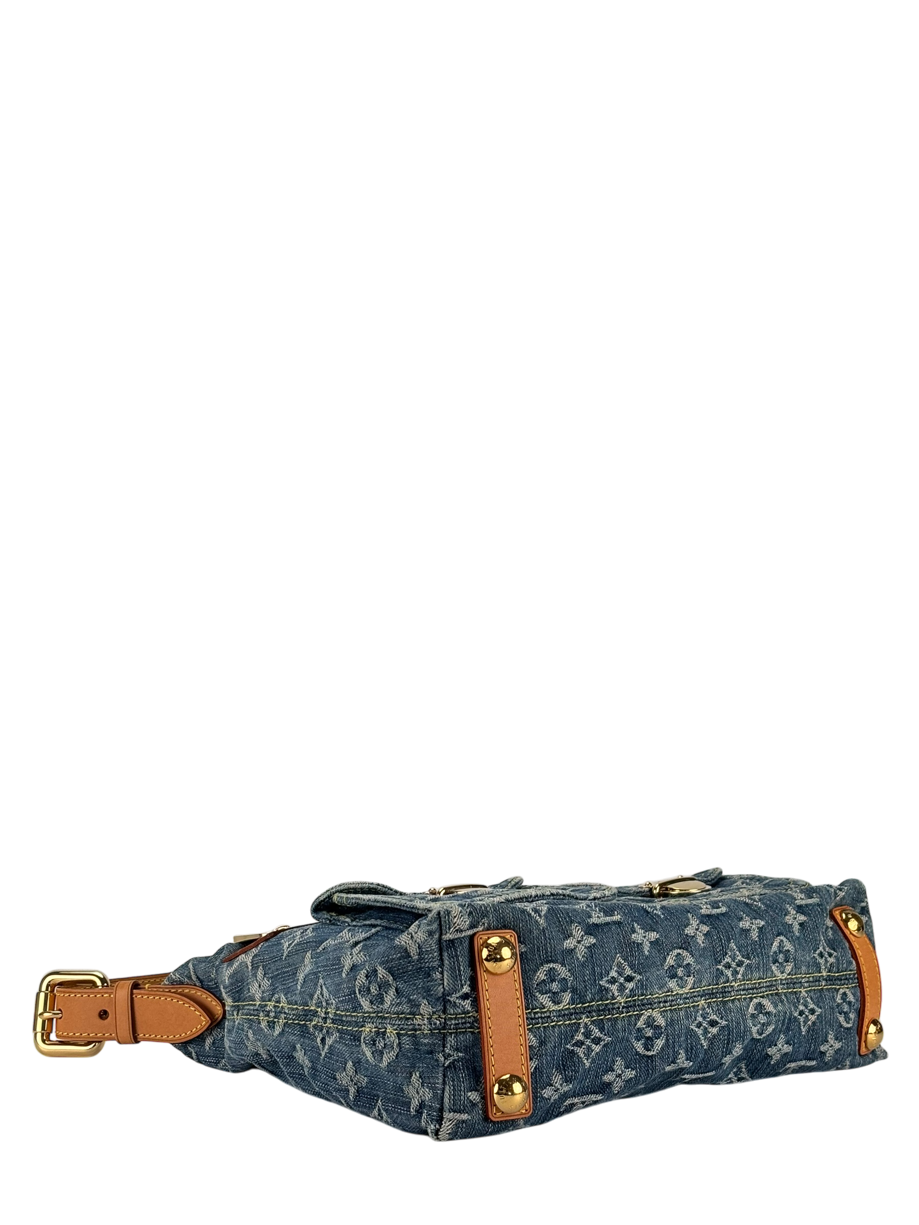 LOUIS VUITTON - Baggy PM Shoulder Bag Handbag Blue Monogram Denim