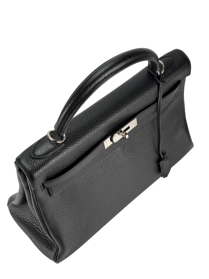 HERMES - Kelly 32 Black Togo Palladium Hardware