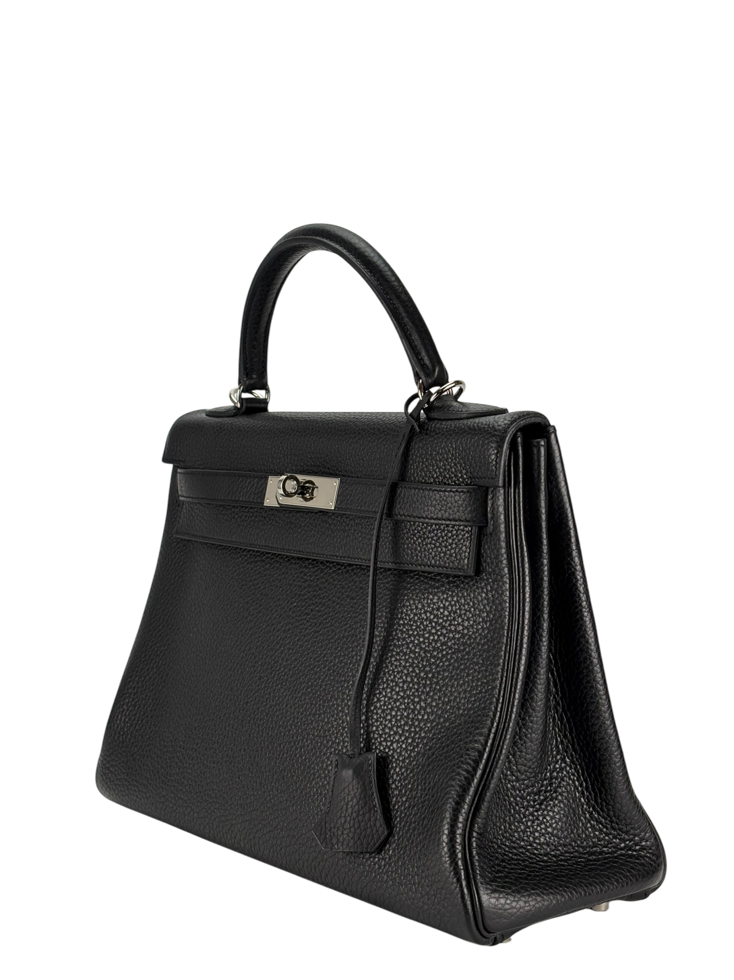 HERMES - Kelly 32 Black Togo Palladium Hardware