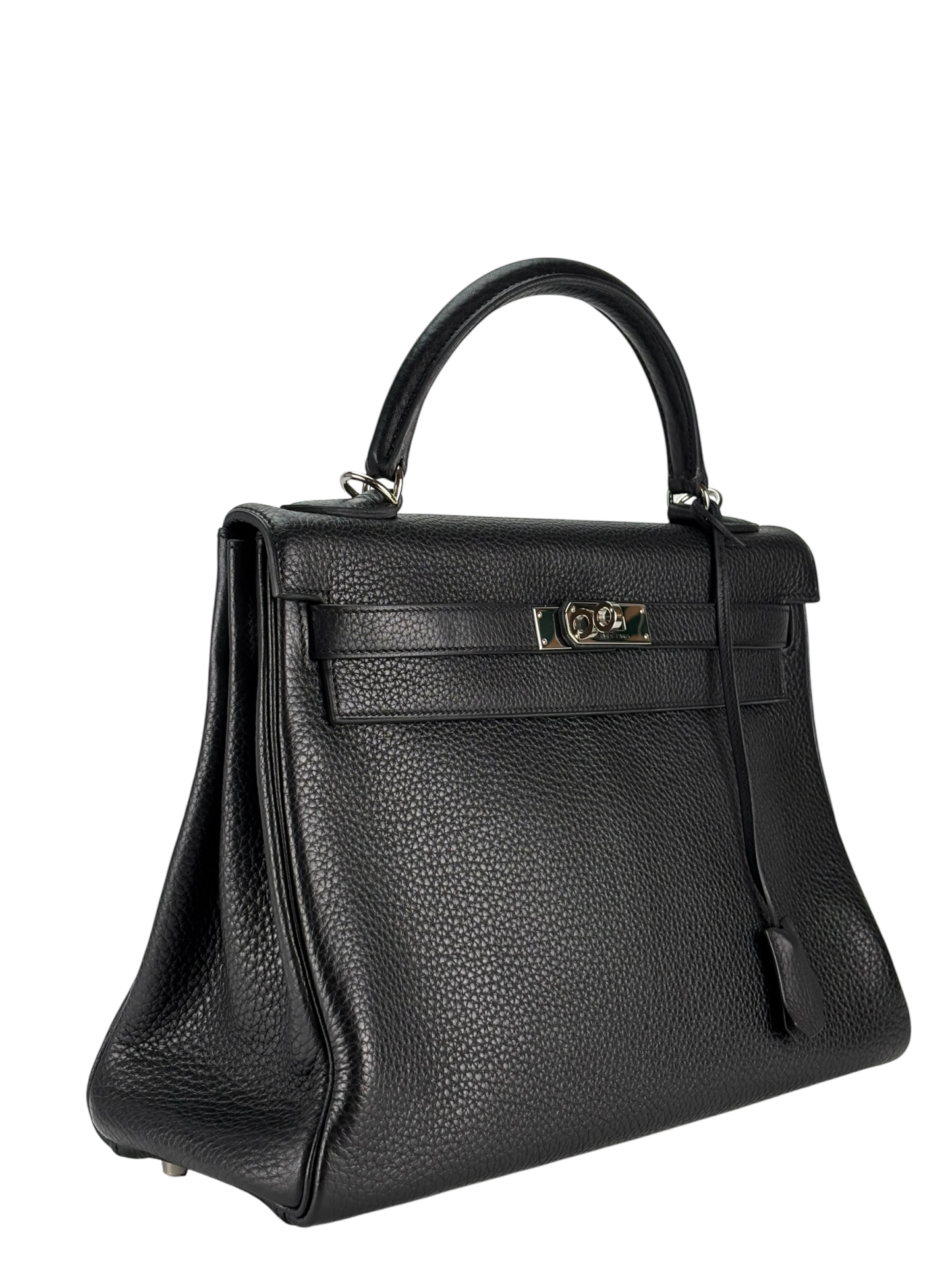 HERMES - Kelly 32 Black Togo Palladium Hardware