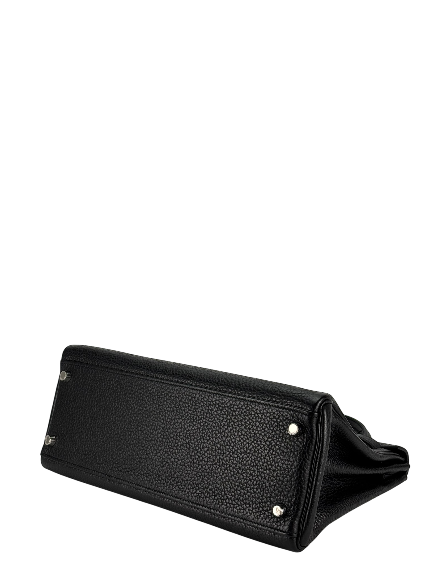HERMES - Kelly 32 Black Togo Palladium Hardware