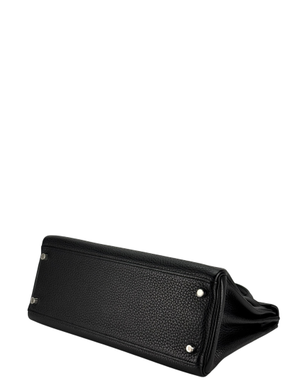 HERMES - Kelly 32 Black Togo Palladium Hardware