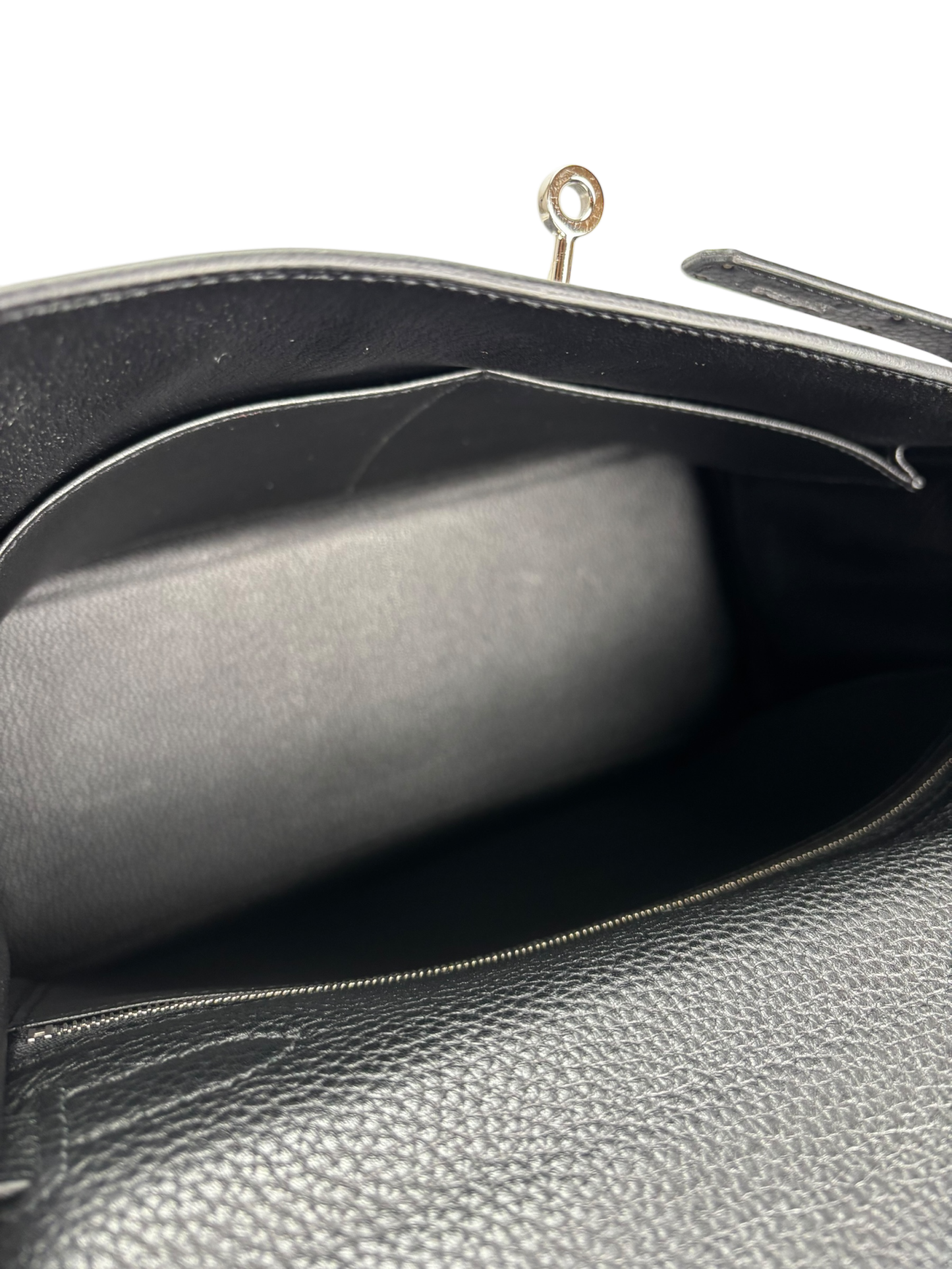 HERMES - Kelly 32 Black Togo Palladium Hardware
