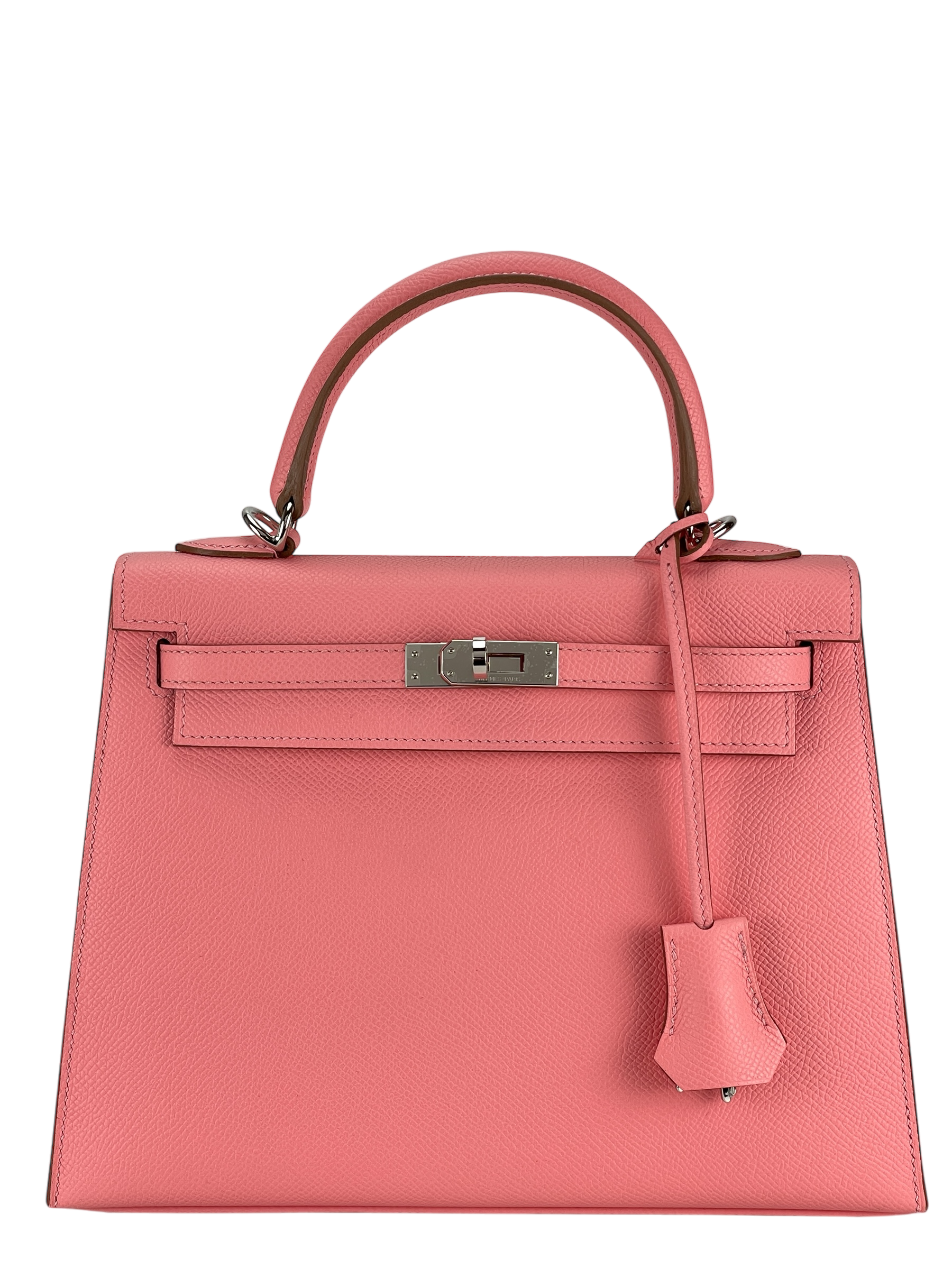 HERMES - Kelly 25 Rose Confetti Epsom Palladium Hardware 