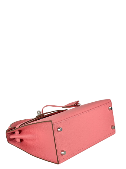 HERMES - Kelly 25 Rose Confetti Epsom Palladium Hardware 
