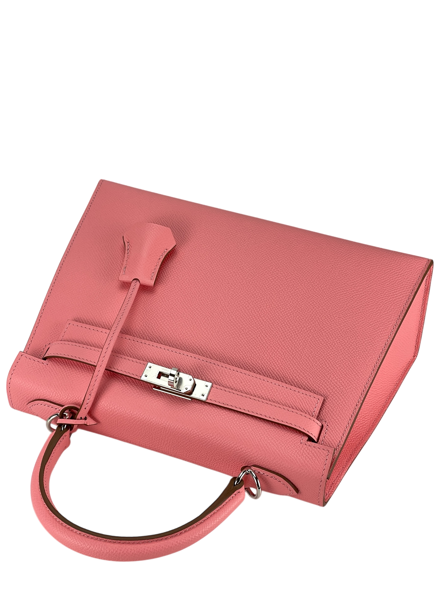 HERMES - Kelly 25 Rose Confetti Epsom Palladium Hardware
