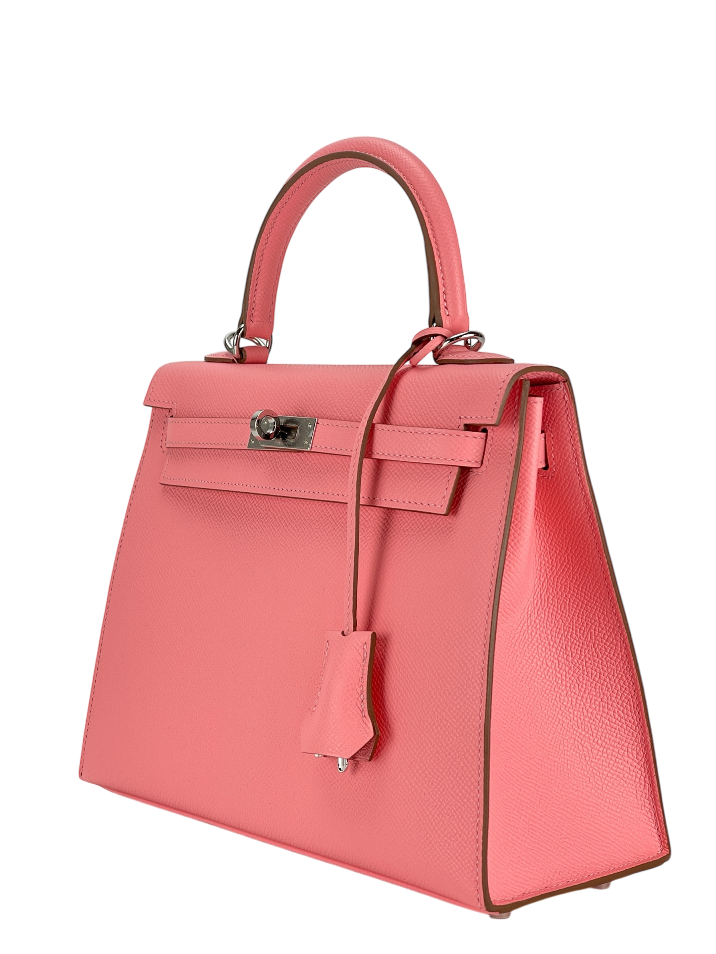 HERMES - Kelly 25 Rose Confetti Epsom Palladium Hardware