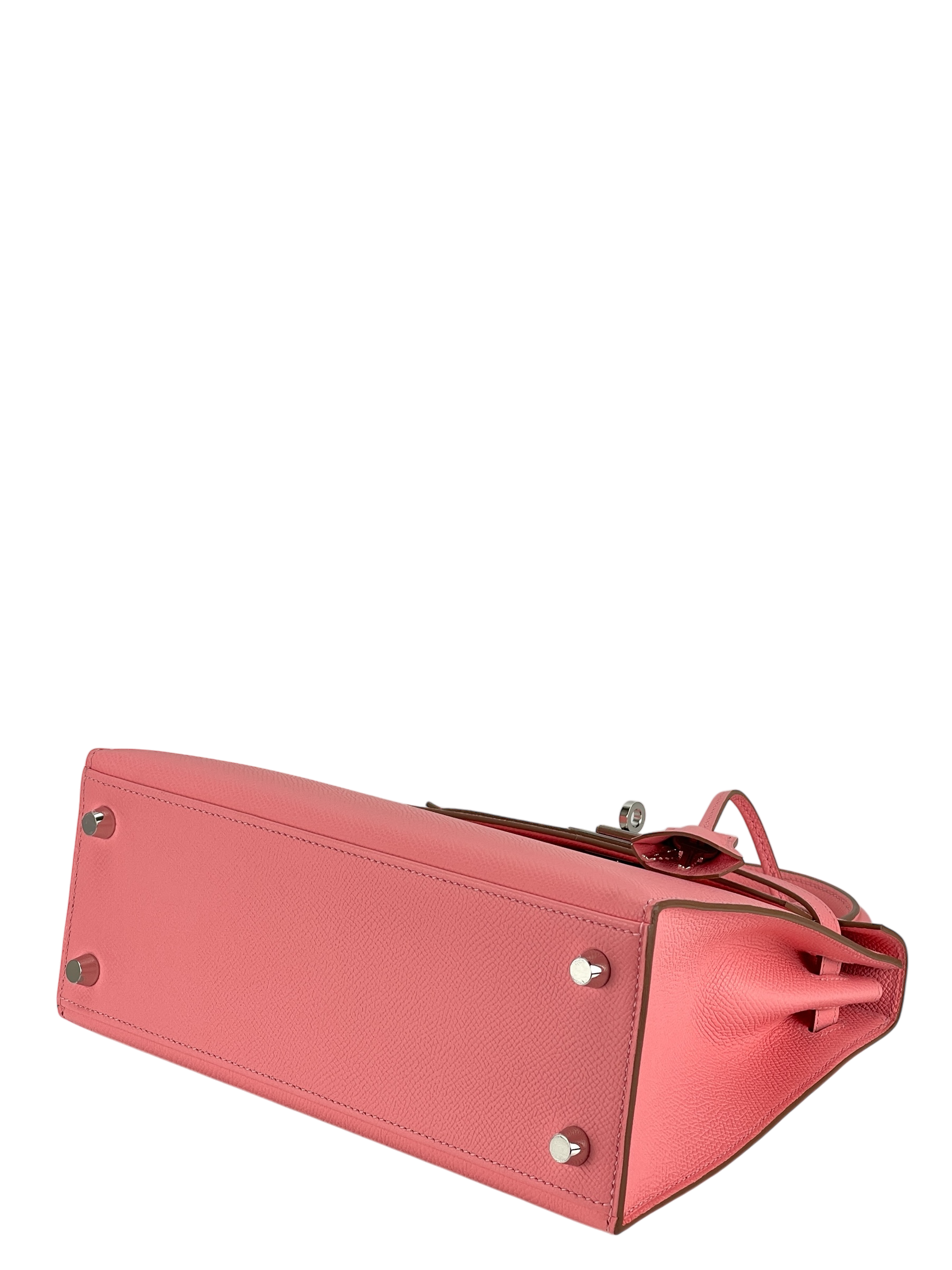 HERMES - Kelly 25 Rose Confetti Epsom Palladium Hardware