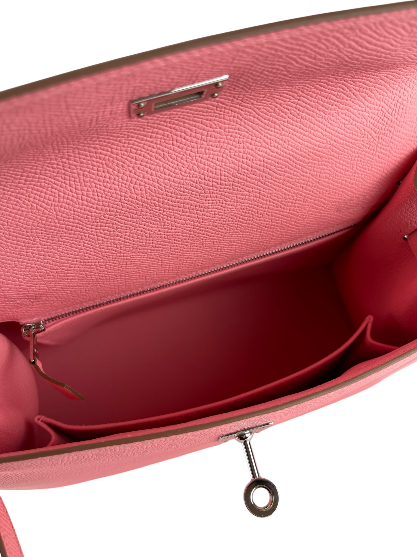 HERMES - Kelly 25 Rose Confetti Epsom Palladium Hardware