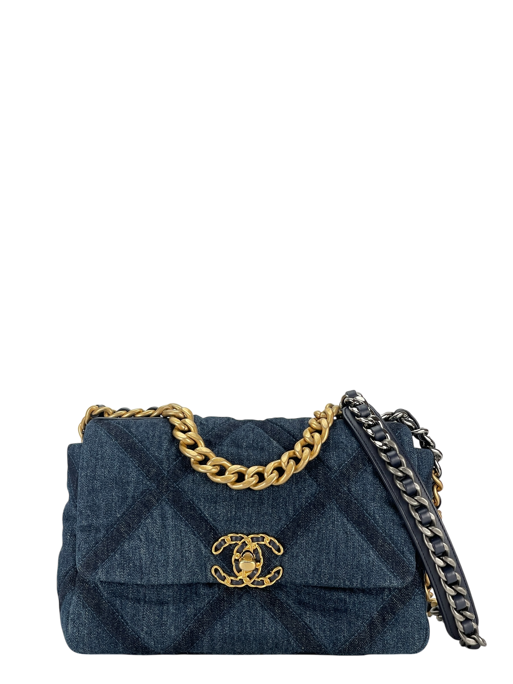 CHANEL - 23C Denim 19 Small Flap Bag
