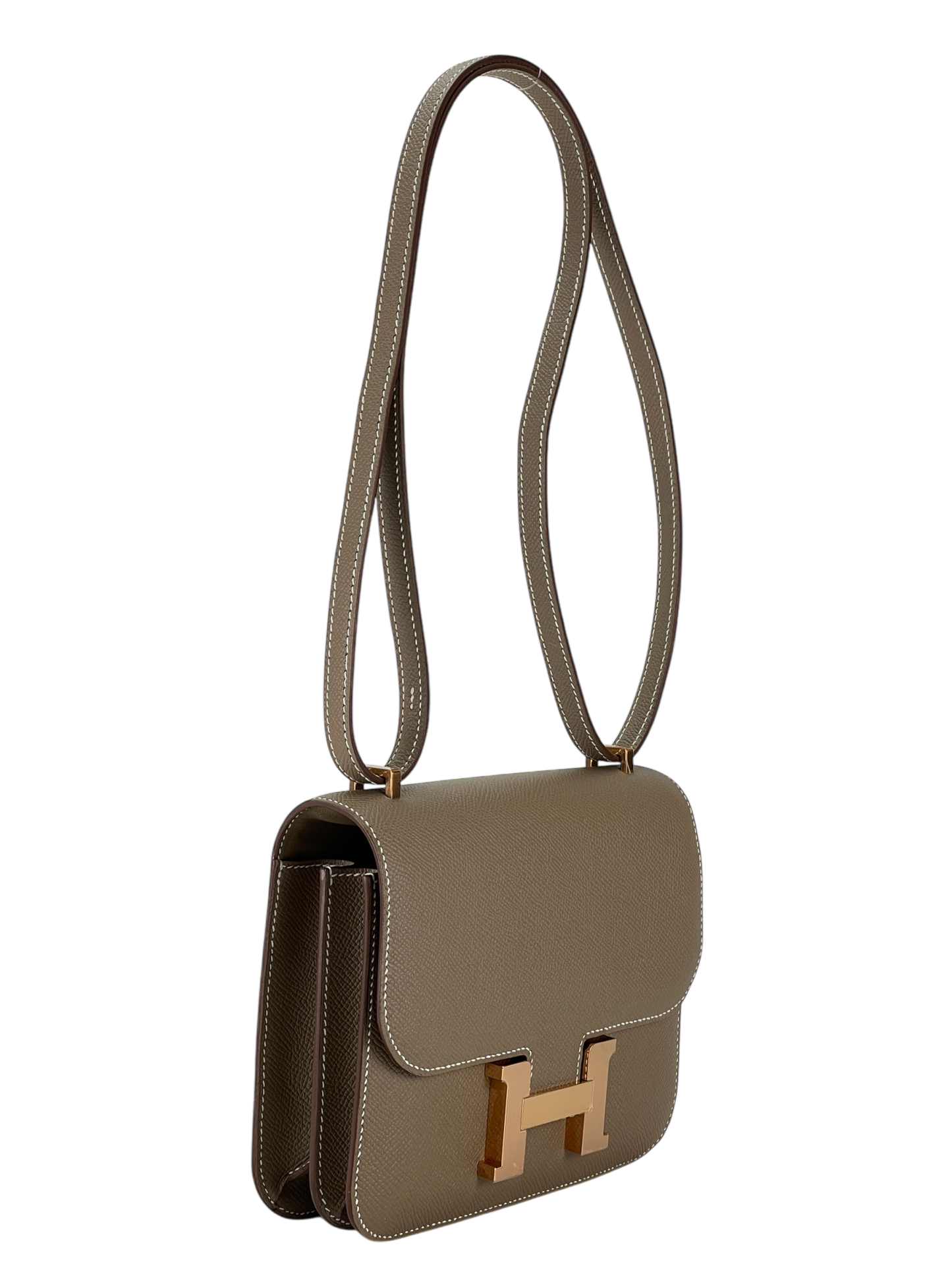 HERMES - Constance 19 Etoupe Epsom Permabrass Gold Hardware