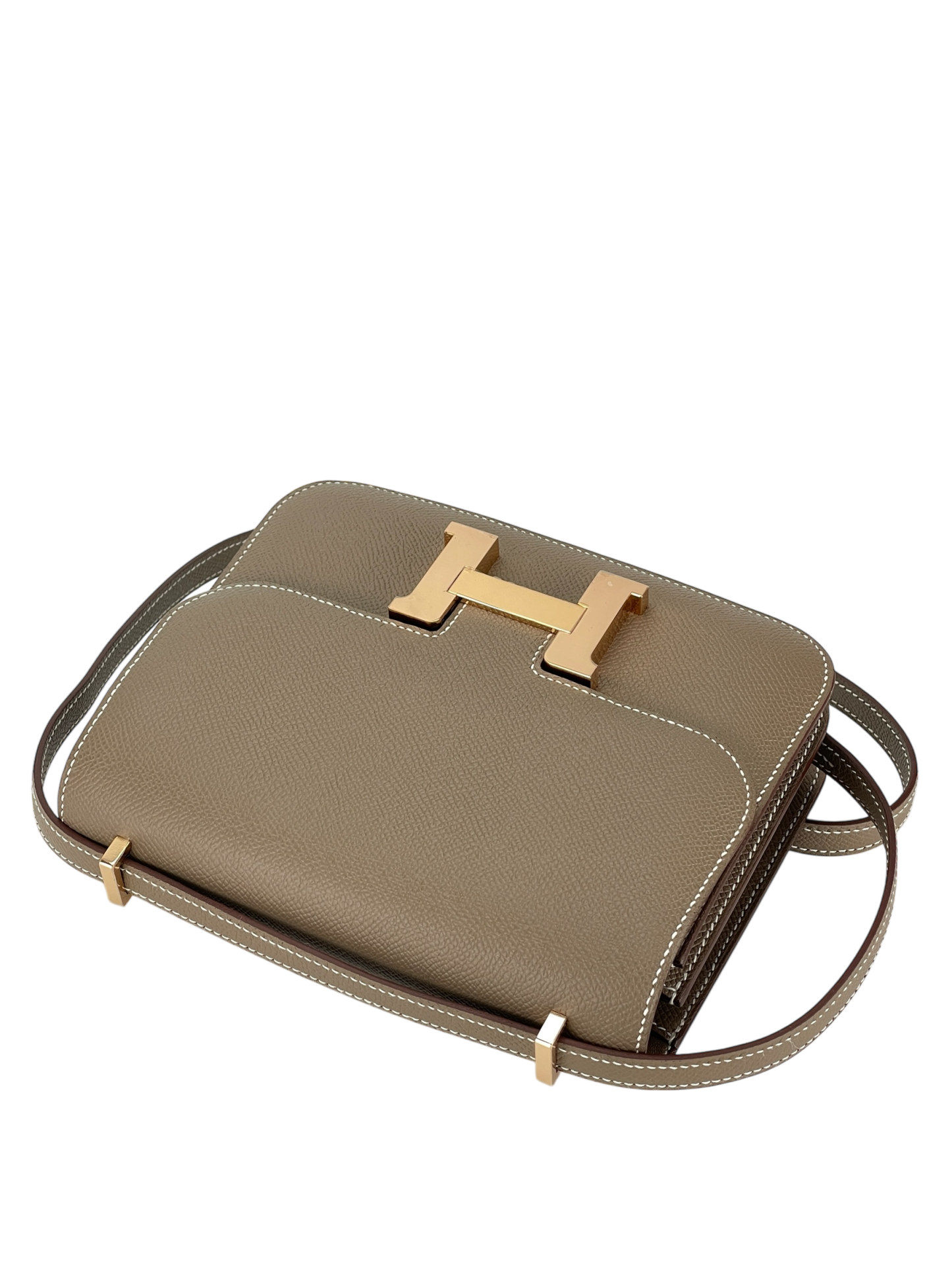 HERMES - Constance 19 Etoupe Epsom Permabrass Gold Hardware
