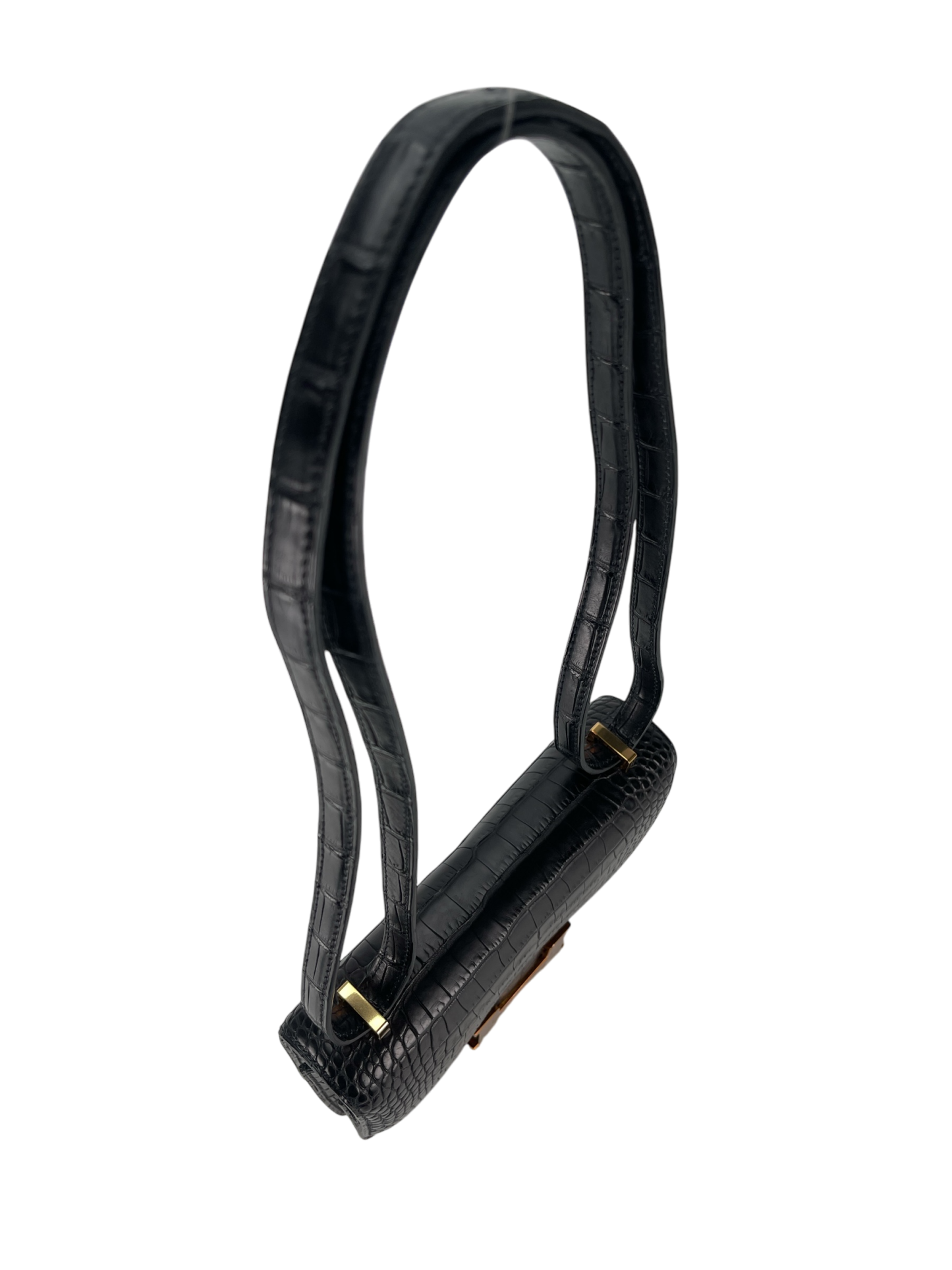 HERMES - Constance 19 Black Crocodile Permabrass Gold Hardware