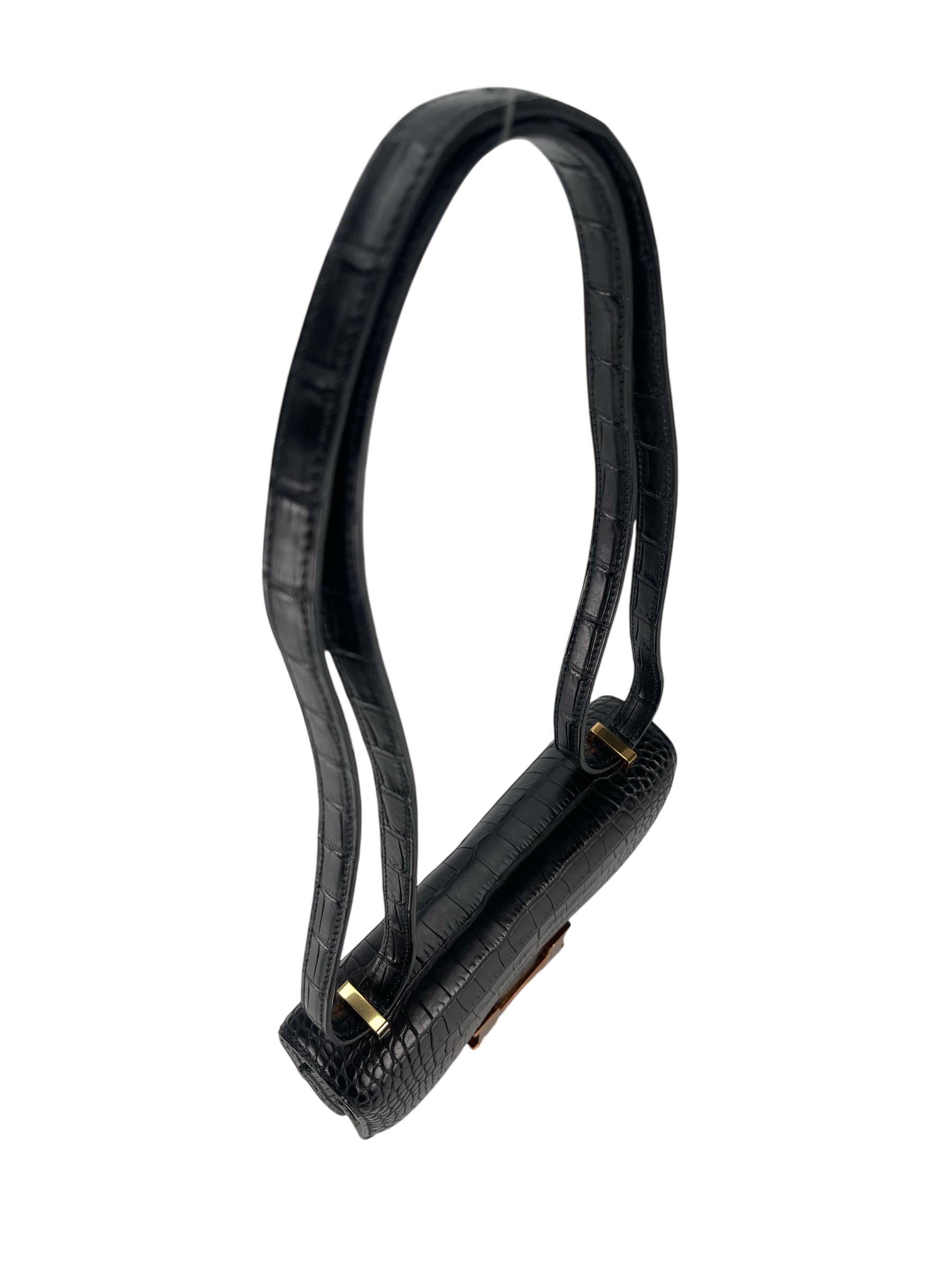 HERMES - Constance 19 Black Crocodile Permabrass Gold Hardware