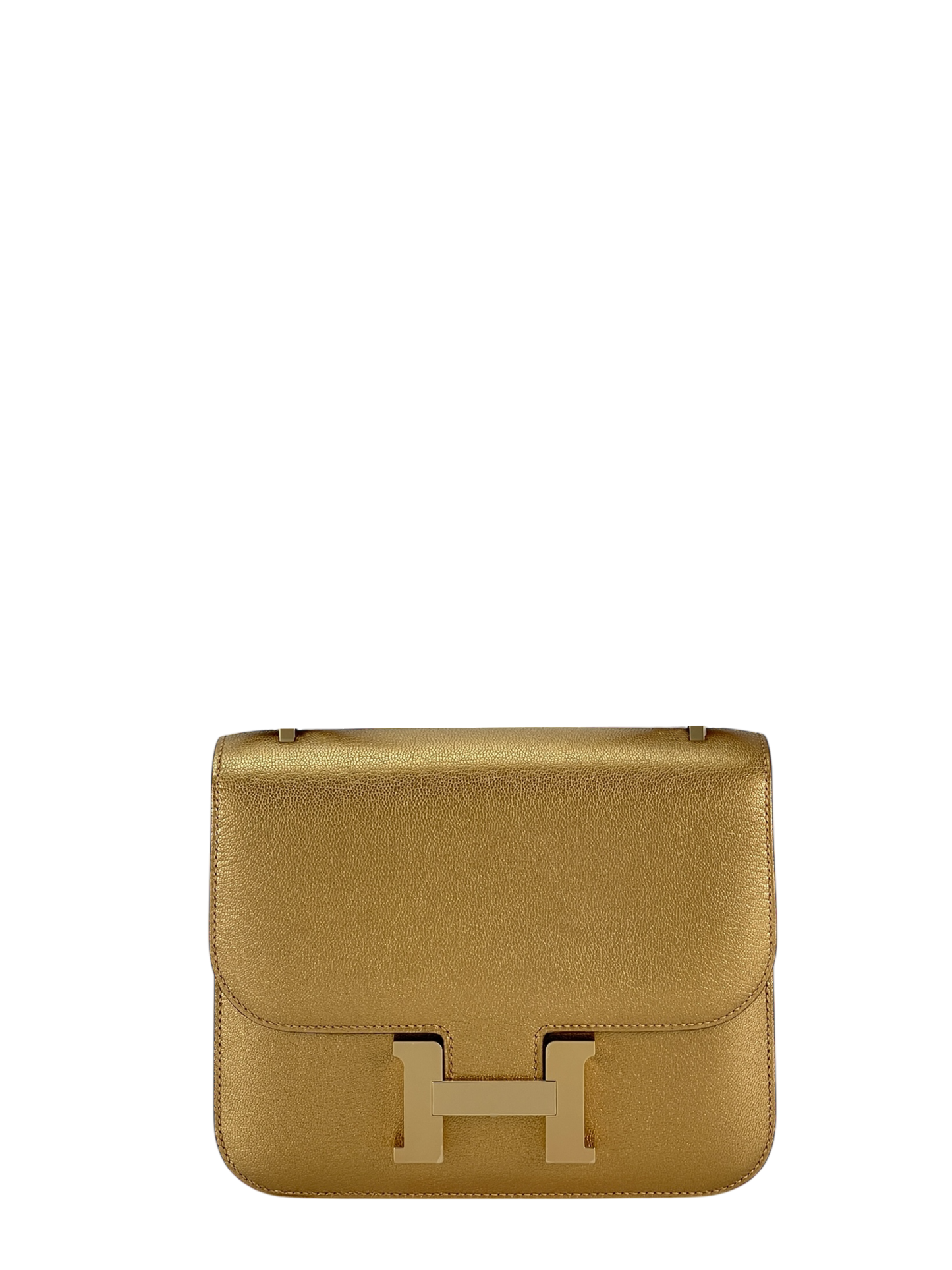 HERMES - Constance Mini 19 Dore Chevre Permabrass Gold Hardware