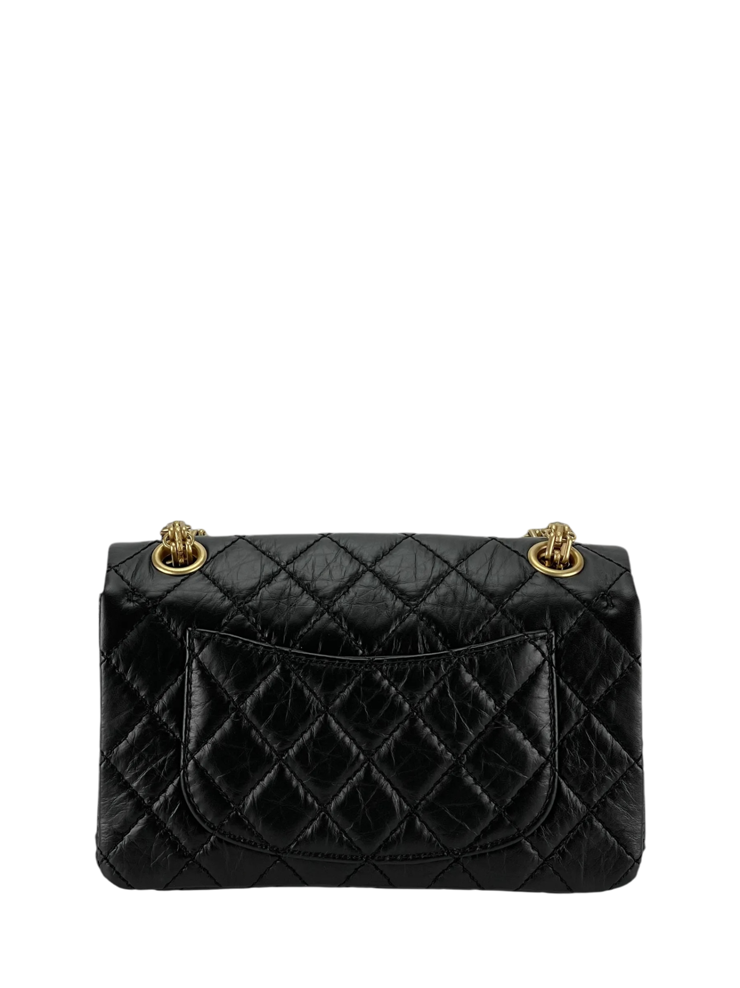 CHANEL - 2.55 Mini Flap Black Calfskin Gold Hardware