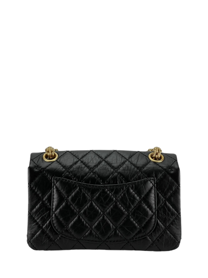 CHANEL - 2.55 Mini Flap Black Calfskin Gold Hardware