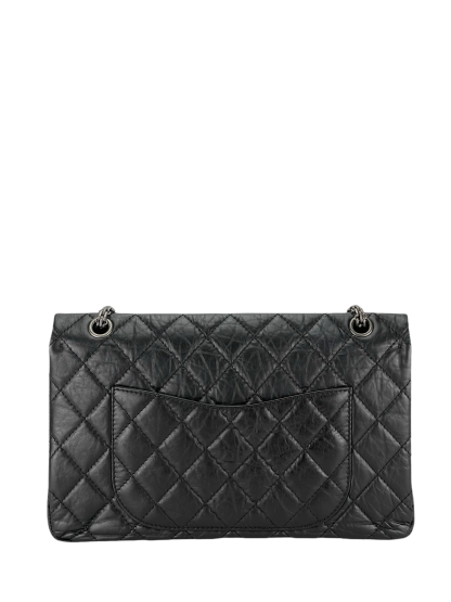 CHANEL - 2.55 Reissue 227 Flap Black Calfskin Quilted Ruthenium Hardware