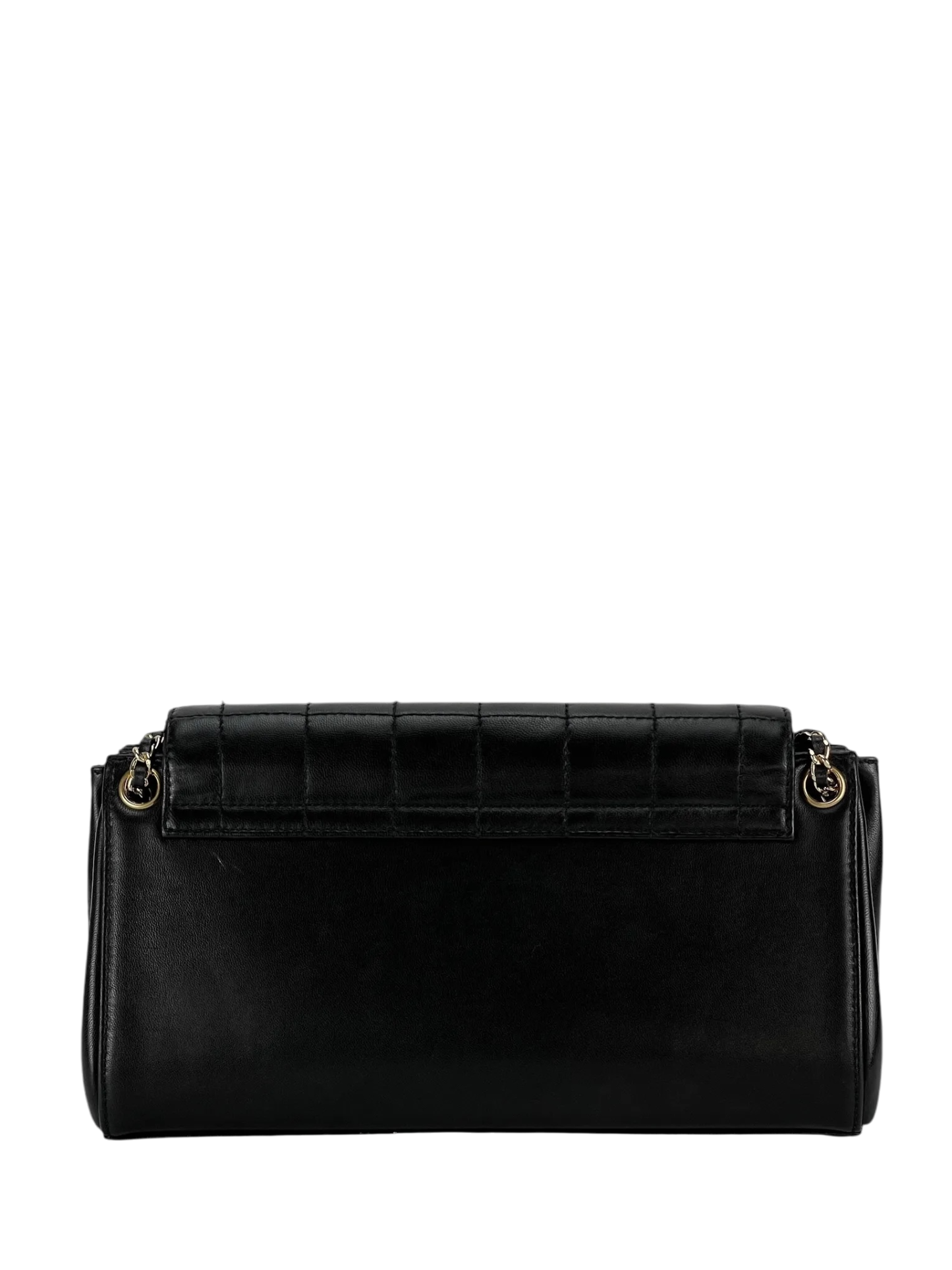 CHANEL - 2.55 Black Lambskin Choco Bar Shoulder Bag