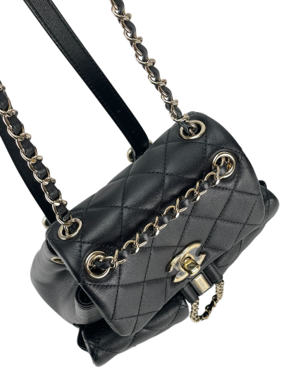 CHANEL - 23A Small Black Lambskin Backpack