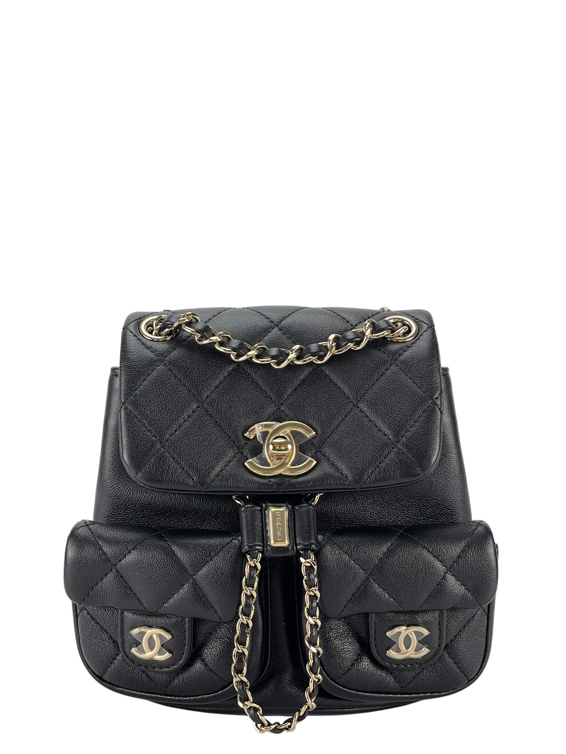 CHANEL - 23A Small Black Lambskin Backpack