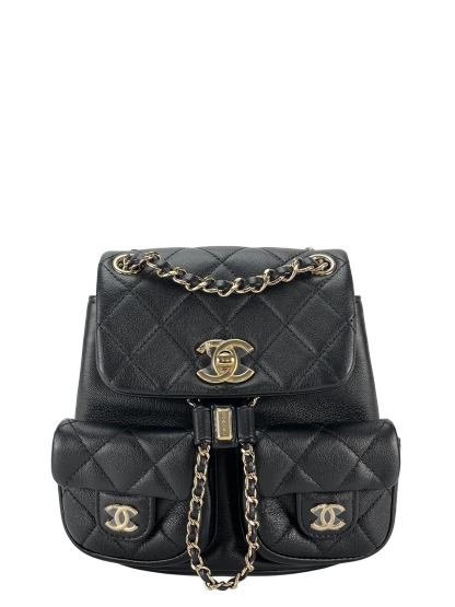 CHANEL - 23A Small Black Lambskin Backpack