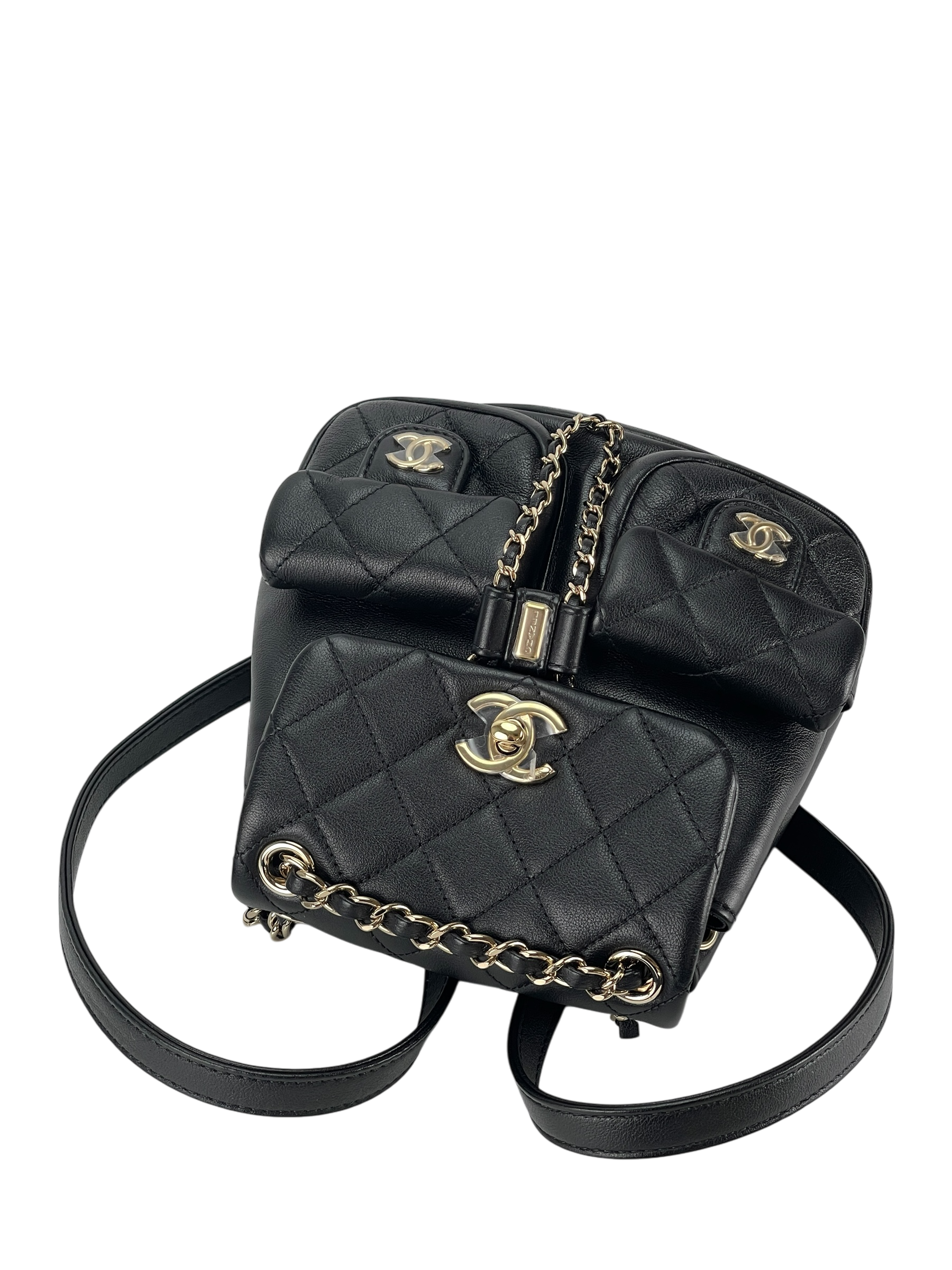 CHANEL - 23A Small Black Lambskin Backpack