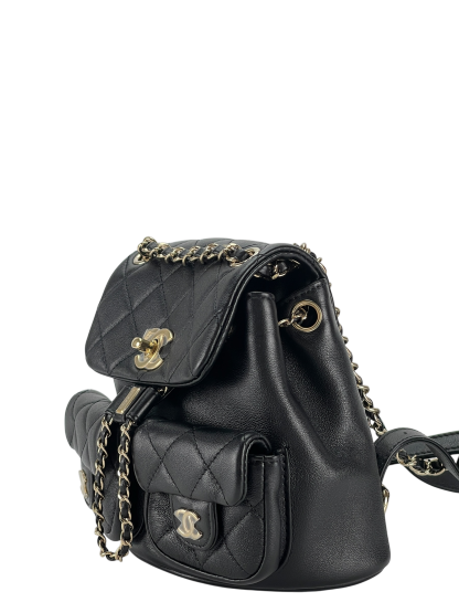 CHANEL - 23A Small Black Lambskin Backpack