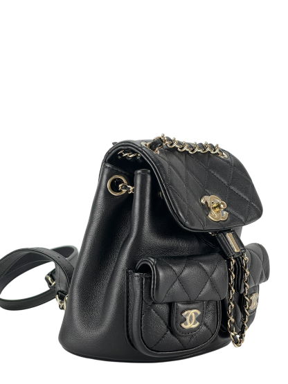 CHANEL - 23A Small Black Lambskin Backpack