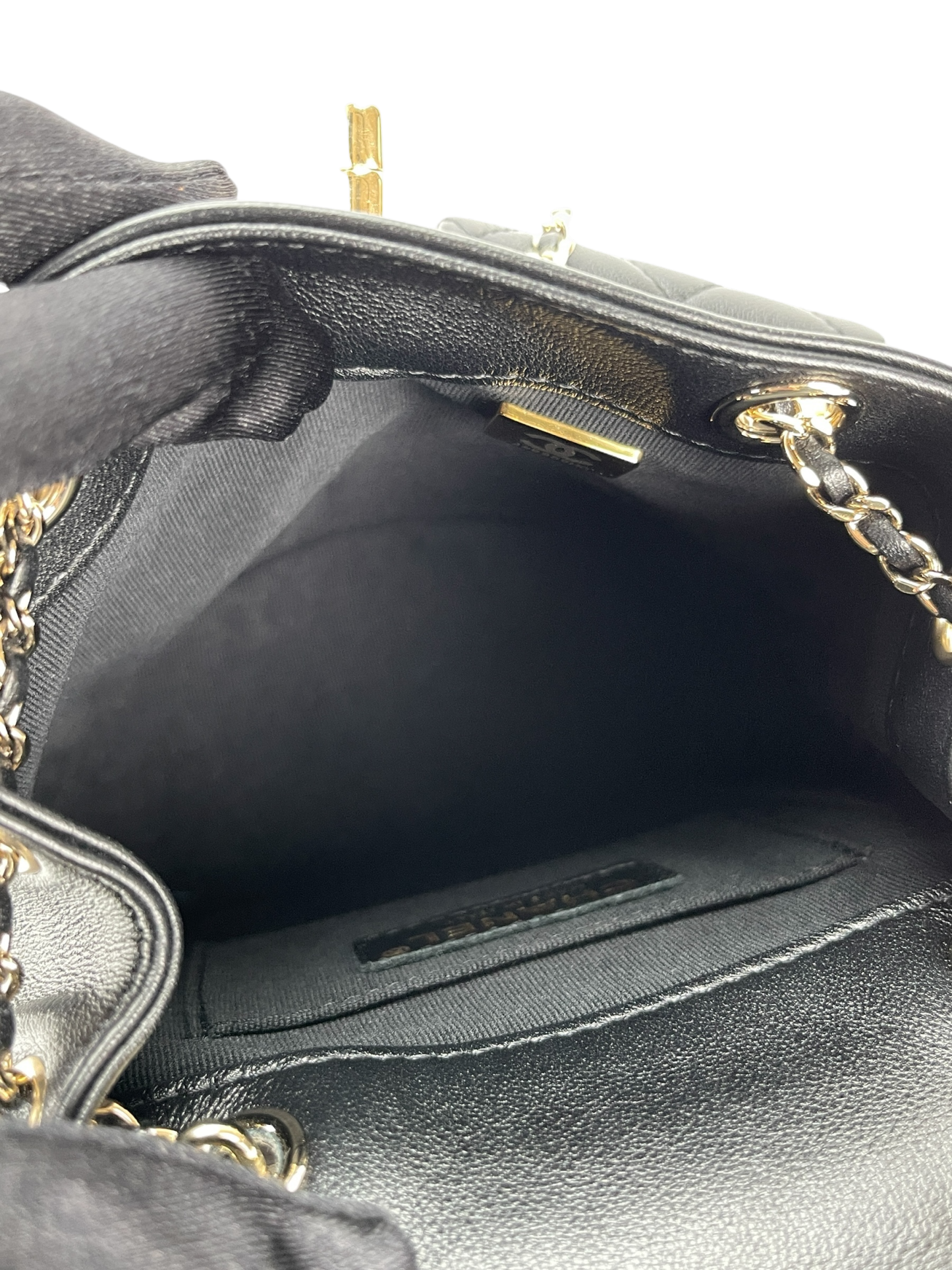 CHANEL - 23A Small Black Lambskin Backpack