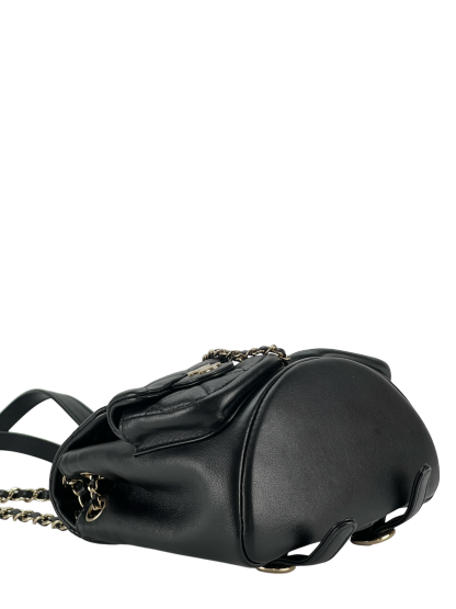 CHANEL - 23A Small Black Lambskin Backpack