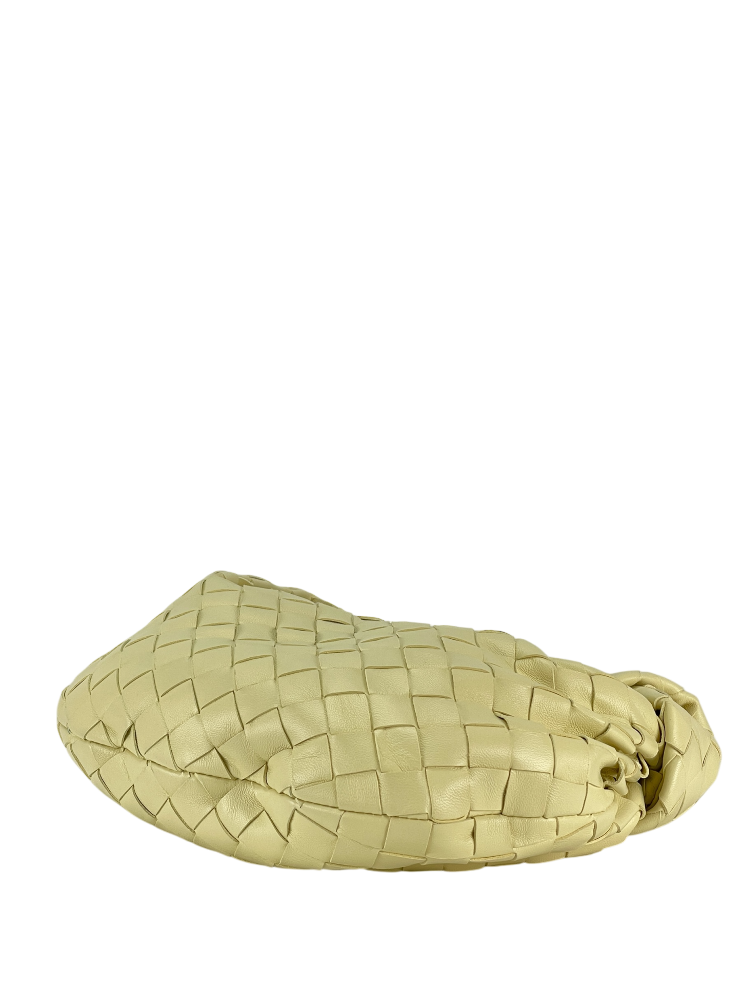 BOTTEGA VENETA - Light Yellow Lambskin Nappa Intrecciato Mini Jodie Handbag