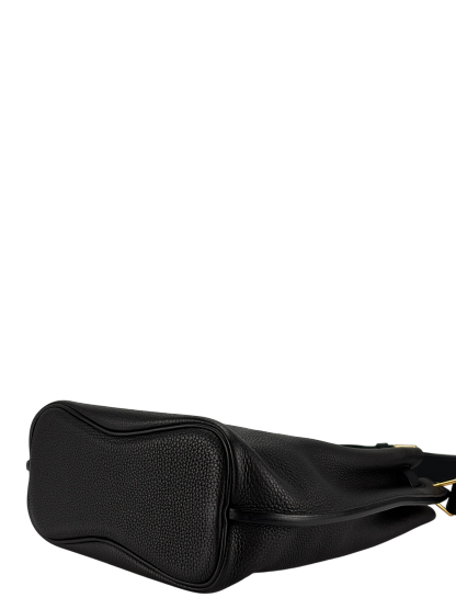 HERMES - So Kelly Shoulder Bag 89 Noir Togo Gold Hardware