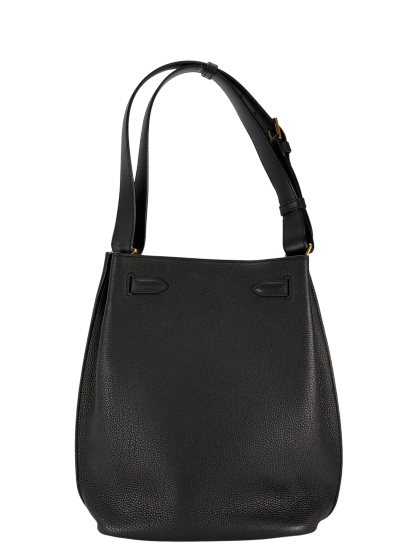 HERMES - So Kelly Shoulder Bag 89 Noir Togo Gold Hardware