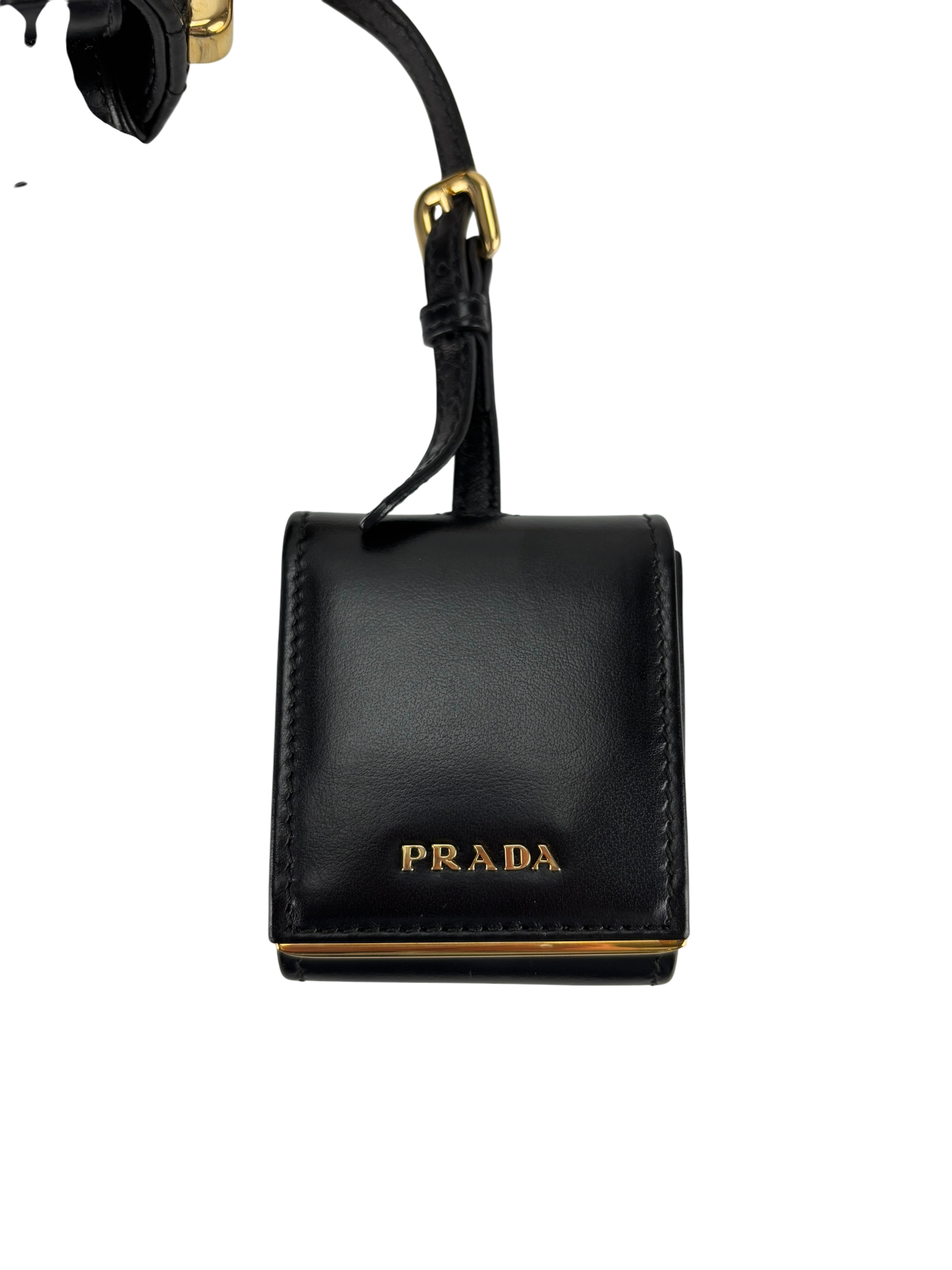 PRADA - Black Calfskin Soft Diagramme Camera Bag