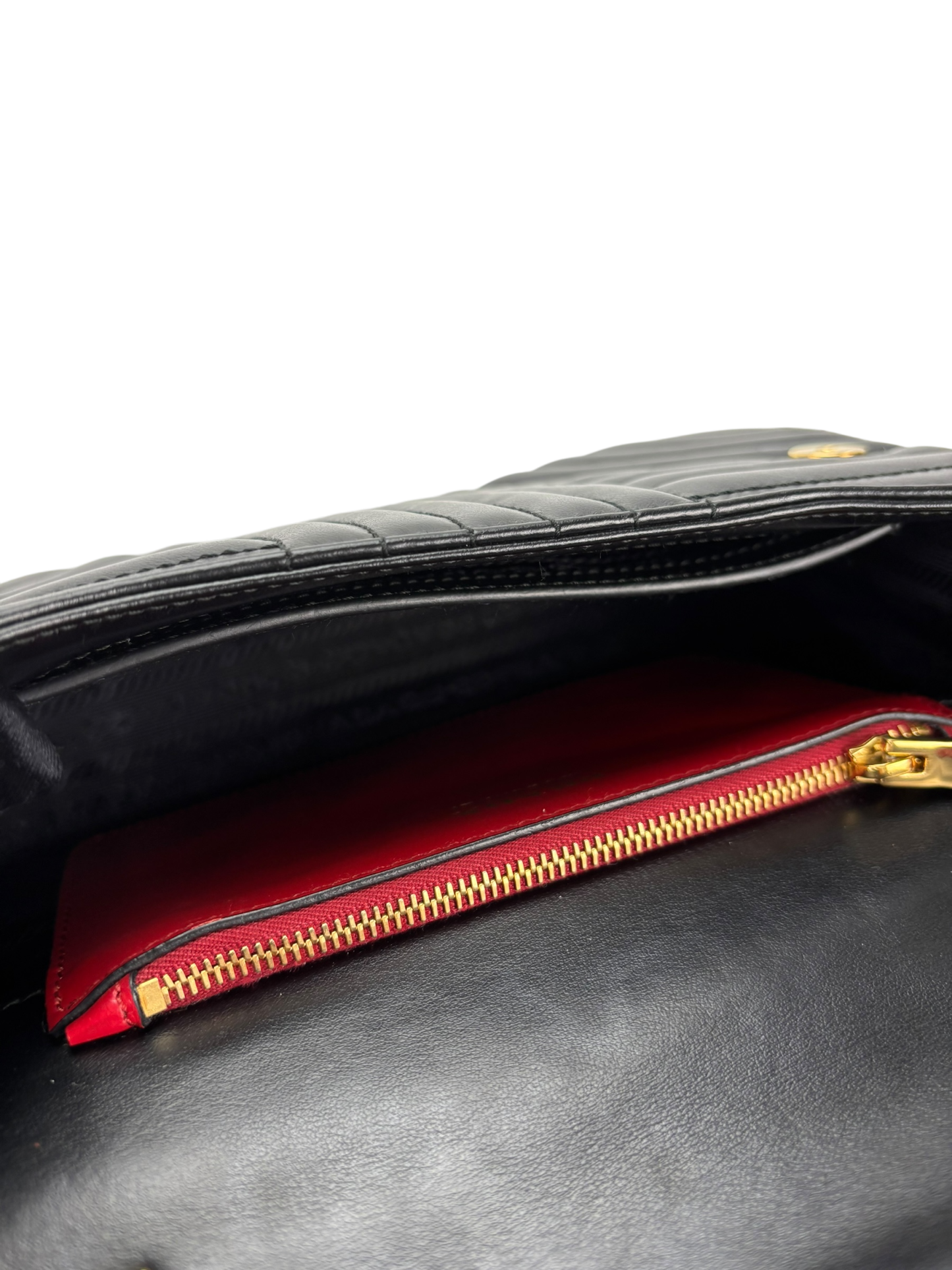 PRADA - Black Calfskin Soft Diagramme Camera Bag