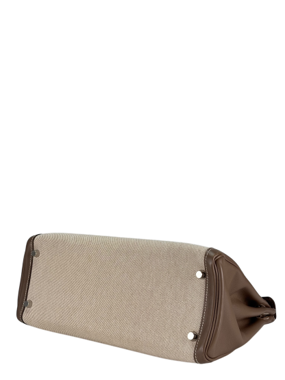 HERMES - Kelly 32 Etoupe Swift Palladium Hardware 